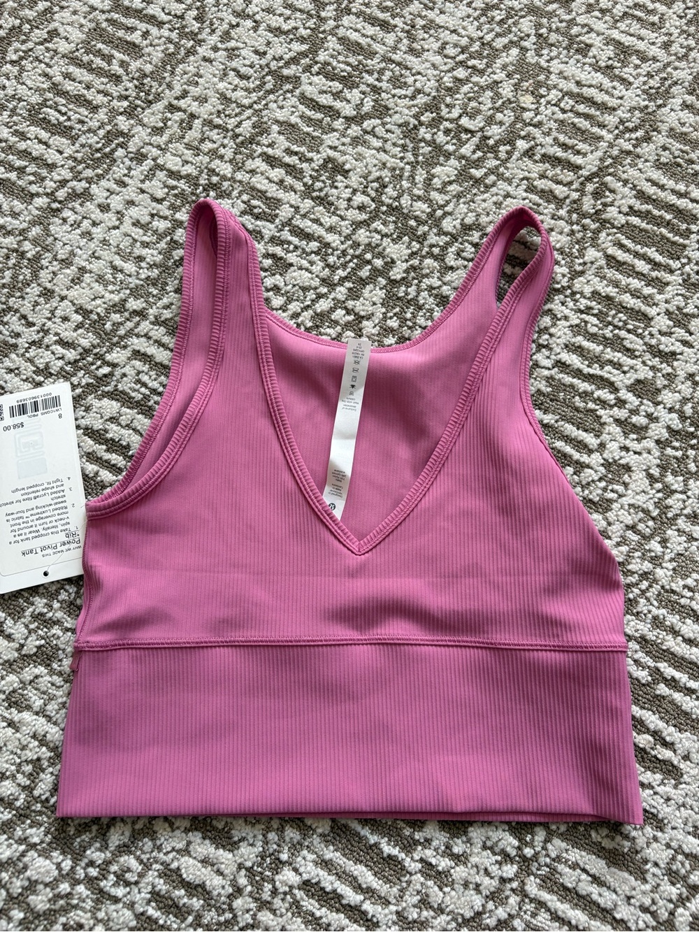lululemon athletica Ribbed V-Neck Crop Bralette - Mauve Pink, Power Pivot, NWT!